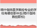 喀什伽师县学数控专业的学校有哪些职中生(喀什伽师数控职校)