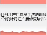 牡丹江产后修复手法培训哪个好(牡丹江产后修复培训)