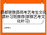 昌都察雅县高考艺考生文化课补习班推荐(察雅艺考文化补习)