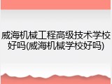 威海机械工程高级技术学校好吗(威海机械学校好吗)