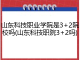 山东科技职业学院是3+2院校吗(山东科技职院3+2吗)