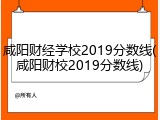 咸阳财经学校2019分数线(咸阳财校2019分数线)
