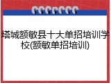 塔城额敏县十大单招培训学校(额敏单招培训)