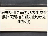 德宏陇川县高考艺考生文化课补习班推荐(陇川艺考文化补习)