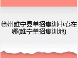 徐州睢宁县单招集训中心在哪(睢宁单招集训地)