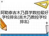 阿勒泰吉木乃县学数控最好学校排名(吉木乃数控学校排名)