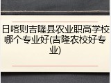 日喀则吉隆县农业职高学校哪个专业好(吉隆农校好专业)