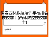 伊春西林数控培训学校排名技校前十(西林数控技校前十)