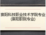襄阳科技职业技术学院专业(襄阳职院专业)