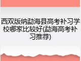 西双版纳勐海县高考补习学校哪家比较好(勐海高考补习推荐)