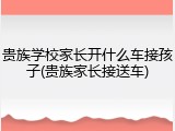 贵族学校家长开什么车接孩子(贵族家长接送车)