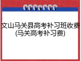 文山马关县高考补习班收费(马关高考补习费)