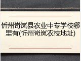 忻州岢岚县农业中专学校哪里有(忻州岢岚农校地址)