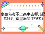 秦皇岛考不上高中去哪儿报名好呢(秦皇岛高中报名)