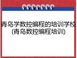 青岛学数控编程的培训学校(青岛数控编程培训)