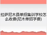拉萨尼木县单招集训学校怎么收费(尼木单招学费)