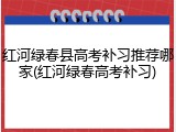 红河绿春县高考补习推荐哪家(红河绿春高考补习)