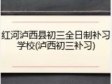 红河泸西县初三全日制补习学校(泸西初三补习)