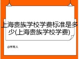 上海贵族学校学费标准是多少(上海贵族学校学费)