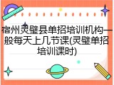 宿州灵璧县单招培训机构一般每天上几节课(灵璧单招培训课时)