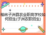 榆林子洲县农业职高学校如何招生(子洲农职招生)