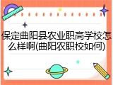 保定曲阳县农业职高学校怎么样啊(曲阳农职校如何)