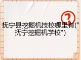 抚宁县挖掘机技校哪里有("抚宁挖掘机学校")