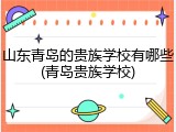 山东青岛的贵族学校有哪些(青岛贵族学校)