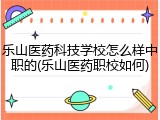乐山医药科技学校怎么样中职的(乐山医药职校如何)