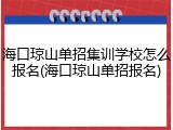 海口琼山单招集训学校怎么报名(海口琼山单招报名)