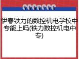 伊春铁力的数控机电学校中专能上吗(铁力数控机电中专)