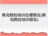 青岛数控培训在哪报名(青岛数控培训报名)