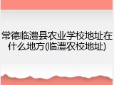 常德临澧县农业学校地址在什么地方(临澧农校地址)