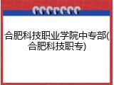 合肥科技职业学院中专部(合肥科技职专)