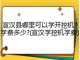 宣汉县哪里可以学开挖机?学费多少?(宣汉学挖机学费)