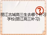 丽江古城高三生去哪个补习学校(丽江高三补习)