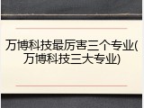 万博科技最厉害三个专业(万博科技三大专业)