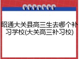 昭通大关县高三生去哪个补习学校(大关高三补习校)