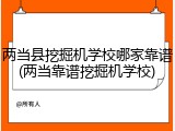 两当县挖掘机学校哪家靠谱(两当靠谱挖掘机学校)