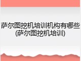 萨尔图挖机培训机构有哪些(萨尔图挖机培训)