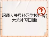 昭通大关县补习学校口碑(大关补习口碑)
