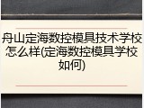 舟山定海数控模具技术学校怎么样(定海数控模具学校如何)