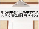 青岛初中考不上高中怎样报名学校(青岛初中升学报名)