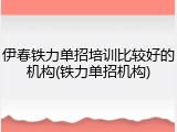 伊春铁力单招培训比较好的机构(铁力单招机构)