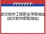 武汉软件工程职业学院地址(武汉软件职院地址)