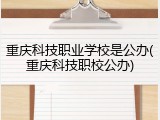 重庆科技职业学校是公办(重庆科技职校公办)