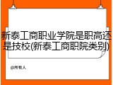 新泰工商职业学院是职高还是技校(新泰工商职院类别)