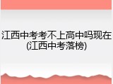 江西中考考不上高中吗现在(江西中考落榜)