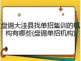 盘锦大洼县找单招集训的机构有哪些(盘锦单招机构)