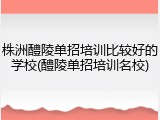 株洲醴陵单招培训比较好的学校(醴陵单招培训名校)